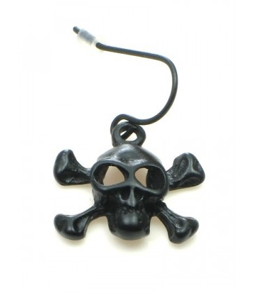 Zwarte doodshoofd (skull) oorbellen