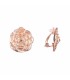 Rose gold oorclips in de vorm van een bloem