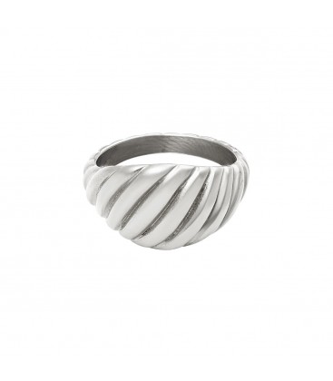 Zilverkleurige baguette ring (18)