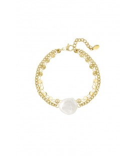 Gouden Dubbele Armband met Parel - Tijdloos Accessoire | Shop Nu