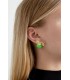 Groene strikjes studs oorbellen