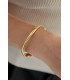 Zilverkleurige bangle armband