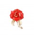 Rode broche roos Elegant accessoire voor elke look