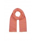 Oranje, roze winter sjaal met print