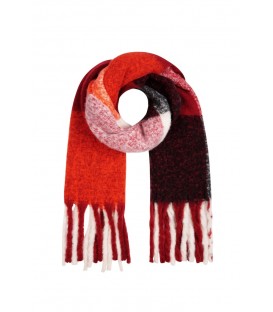 Rood gekleurde warme winter sjaal