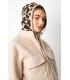 Beige balaclave met panter print