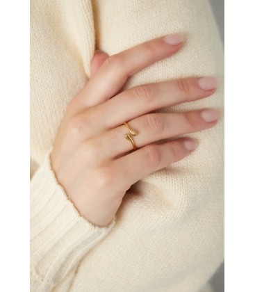 Leuke zilverkleurige ring